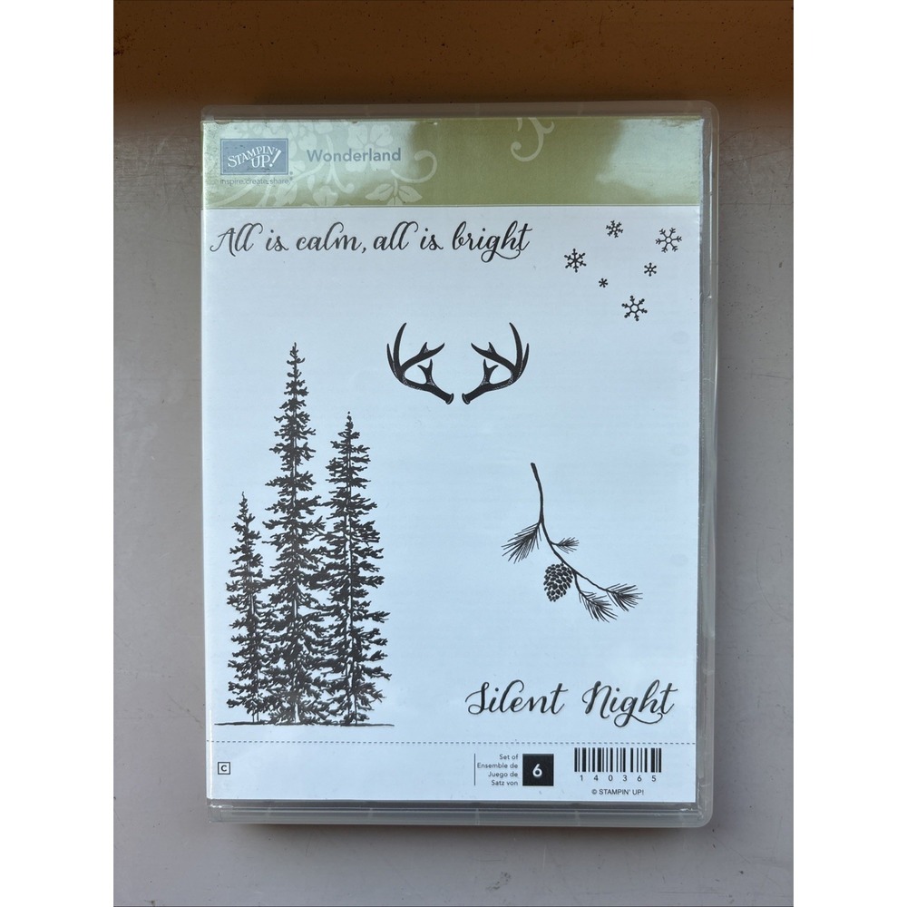 Stampin' Up! Wonderland  Stamp Set Pines Deer Antlers Silent Night